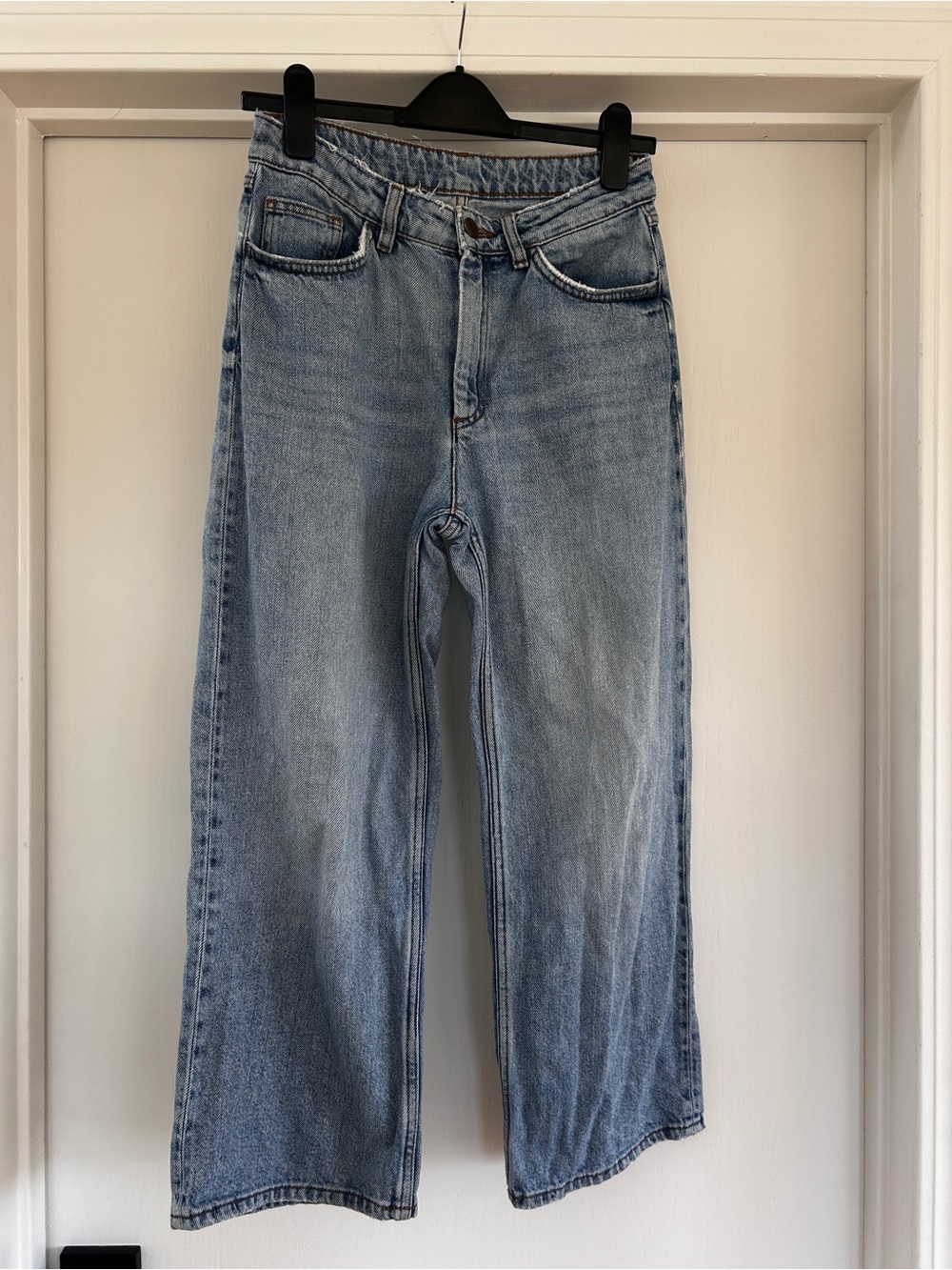 Monki Light Blue Straight-Leg Jeans